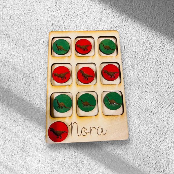 Customizable Dinosaur Tic-Tac-Toe Board Game Discount - Image 3