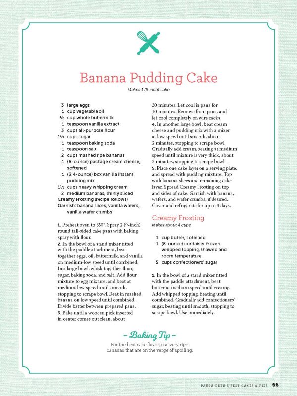 Paula Deen - Best Cakes & Pies: 75 Classic Southern Recipes, Expert Baking Tips, Heirloom Cakes, Down-Home Desserts, Blue-Ribbon Pies, Strawberry Cream Pie, Banana Pudding Cake, Layer Cakes & More! Discount - Image 3