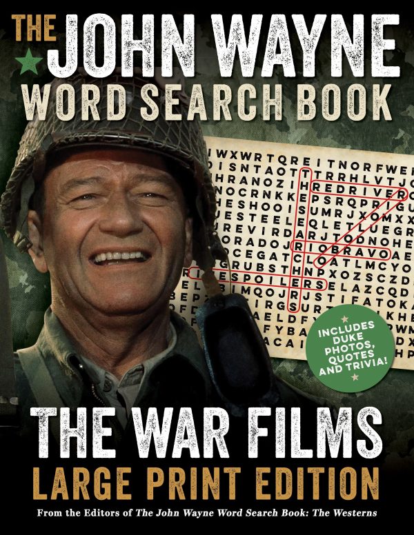 John Wayne - The War Films Word Search Book (Large Print Edition) For Cheap