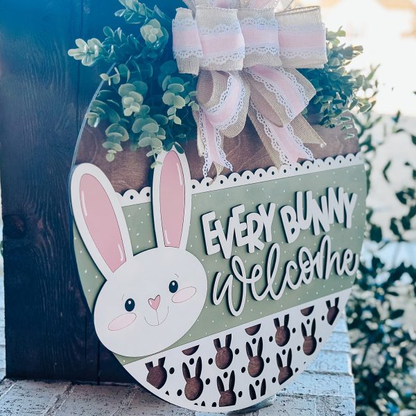 Every Bunny Welcome Door Hanger Cheap - Image 3