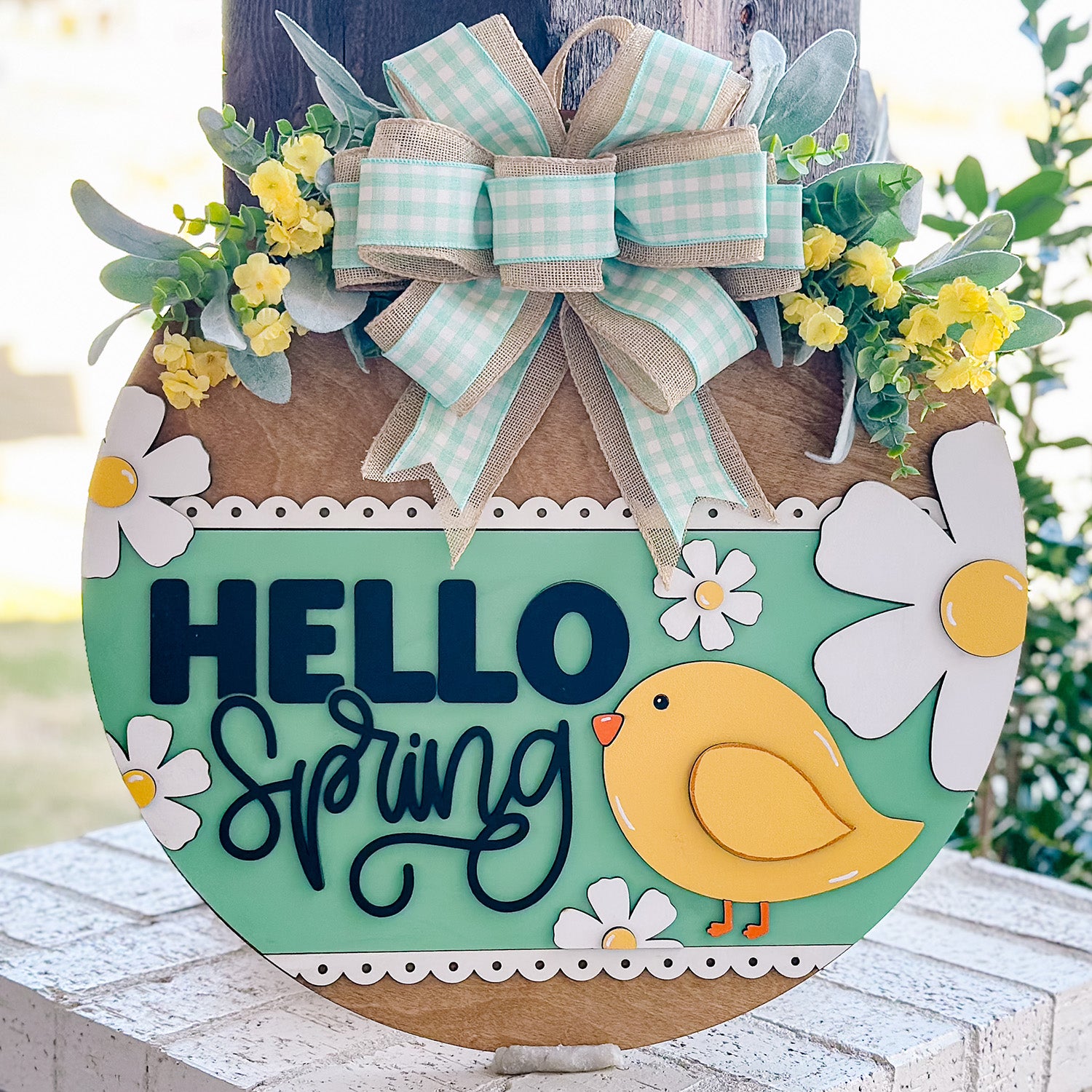 Hello Spring Chick Door Hanger Cheap