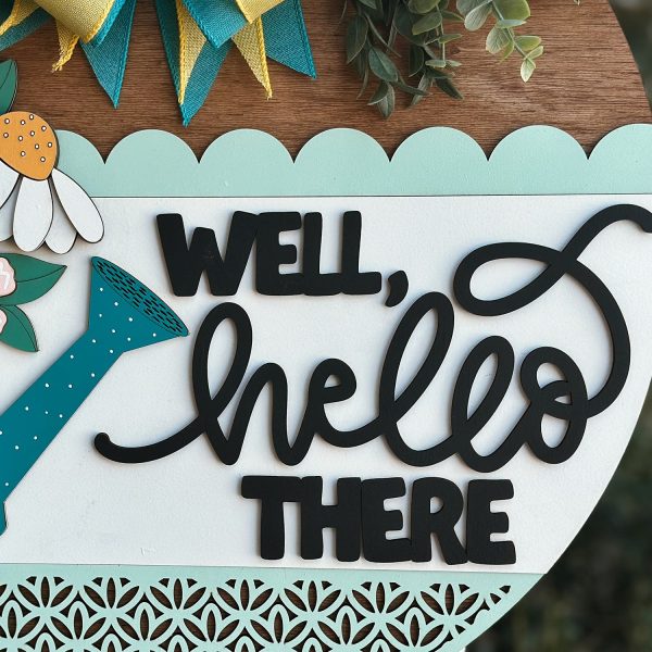 Well Hello There Watering Can Door Hanger For Discount - Image 5