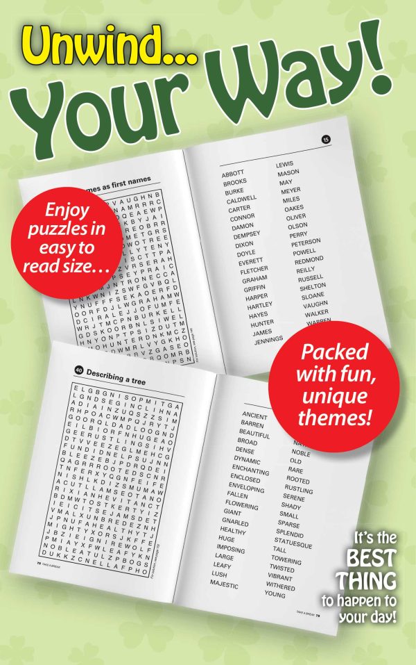 Word Search! - Large Print Vol. 5 Issue 7: 71 Themed Puzzles, Easy, Press Your Luck, Easy To Read Size, Brain Challenges, All Ages, Unwind, De-Stress, Relax, Unplug, Self-Care, Take A Break & Solve! Online now - Image 3