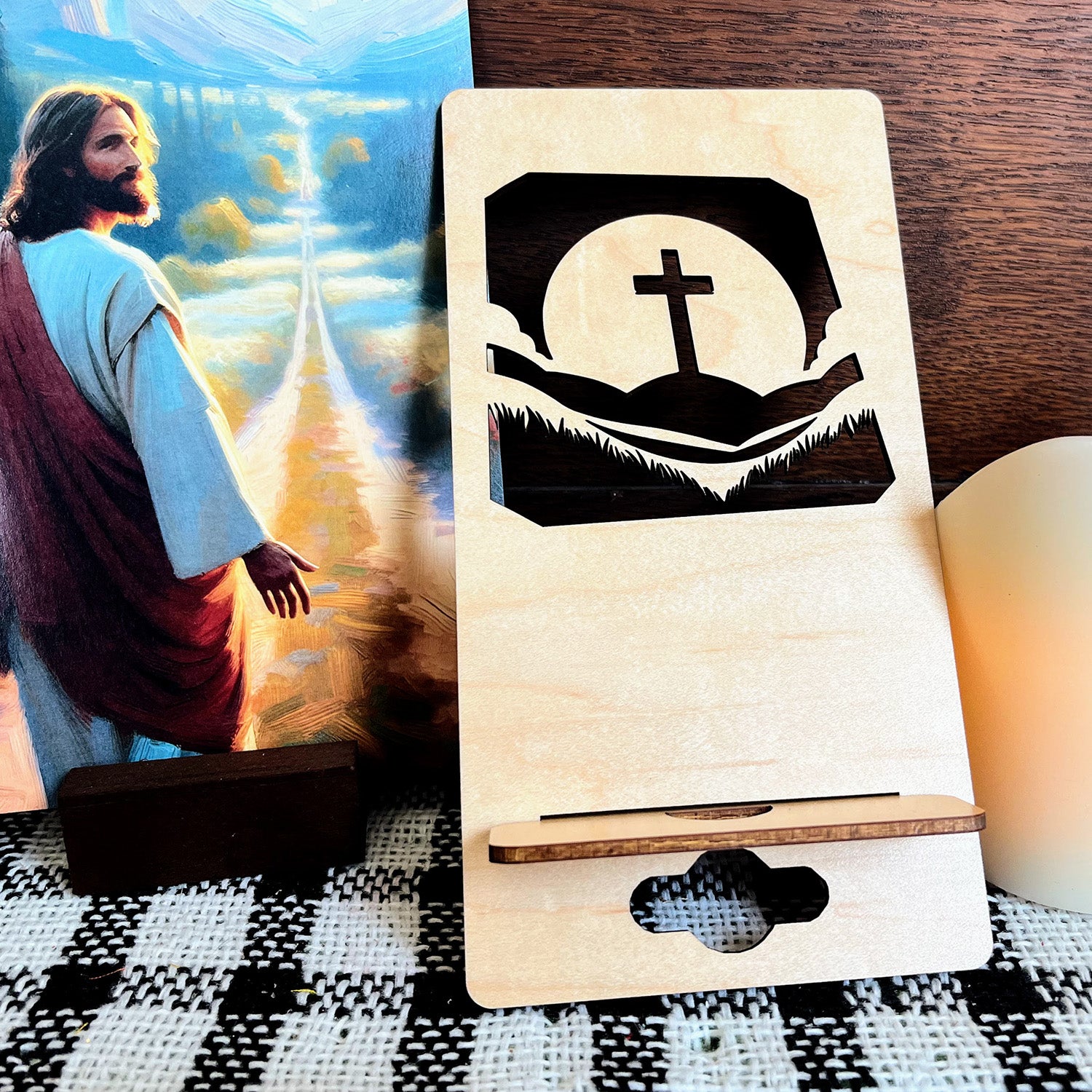 Christian Cross Phone Stand #2 Discount