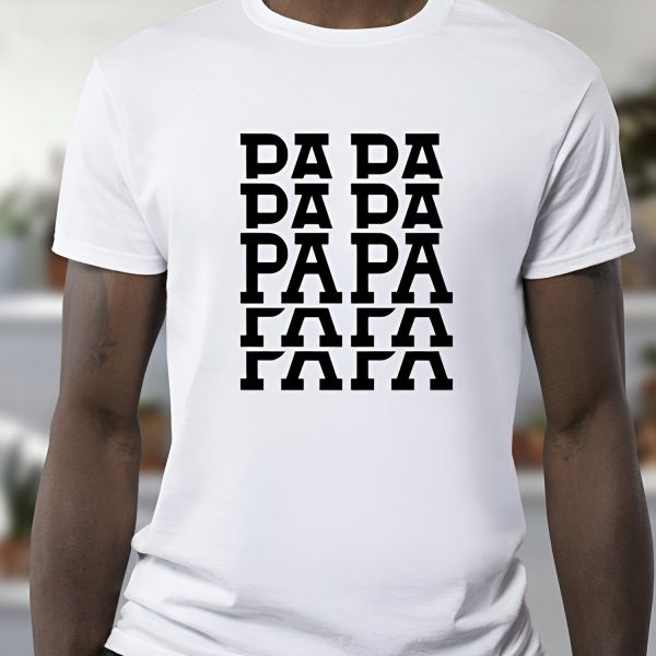 Papa Stacked Father s Day Graphic Hot on Sale - Image 2