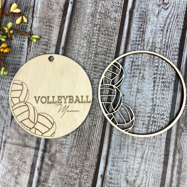 Customizable Volleyball Ornament    Bag Tag   Gift Tag on Sale - Image 3