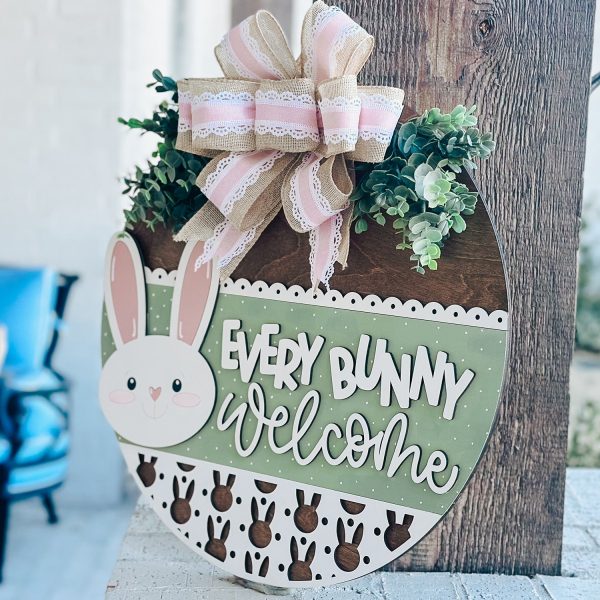 Every Bunny Welcome Door Hanger Cheap - Image 2