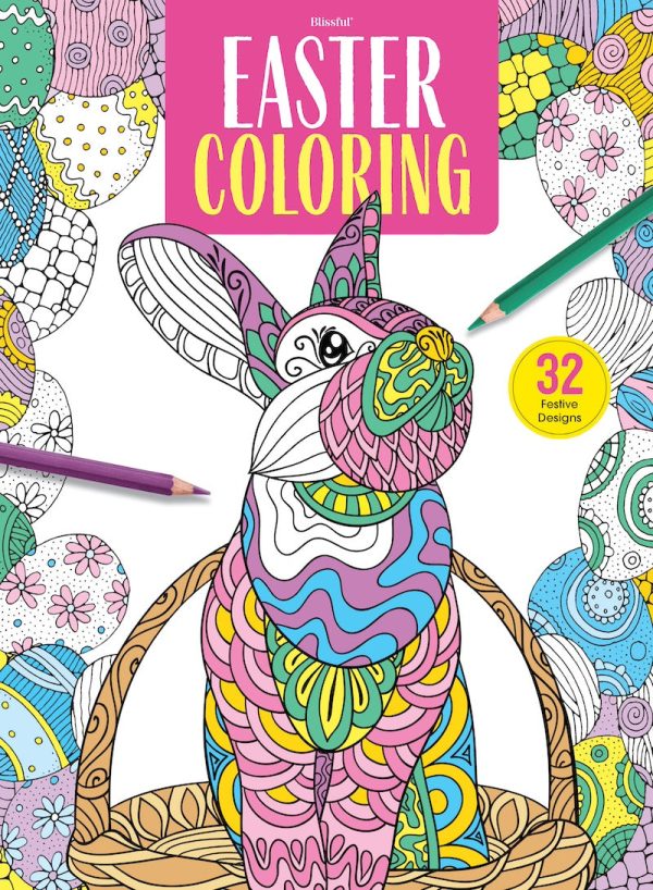 Easter Coloring - 32 Festive Designs, Easter Bunny, Eggs, Basket, Puns, Jokes, Riddles, Adult Coloring Book, Boost Creativity, De-Stress, Unwind, Relax, Celebrate, Draw, Enhance Mood & Create Art! Online