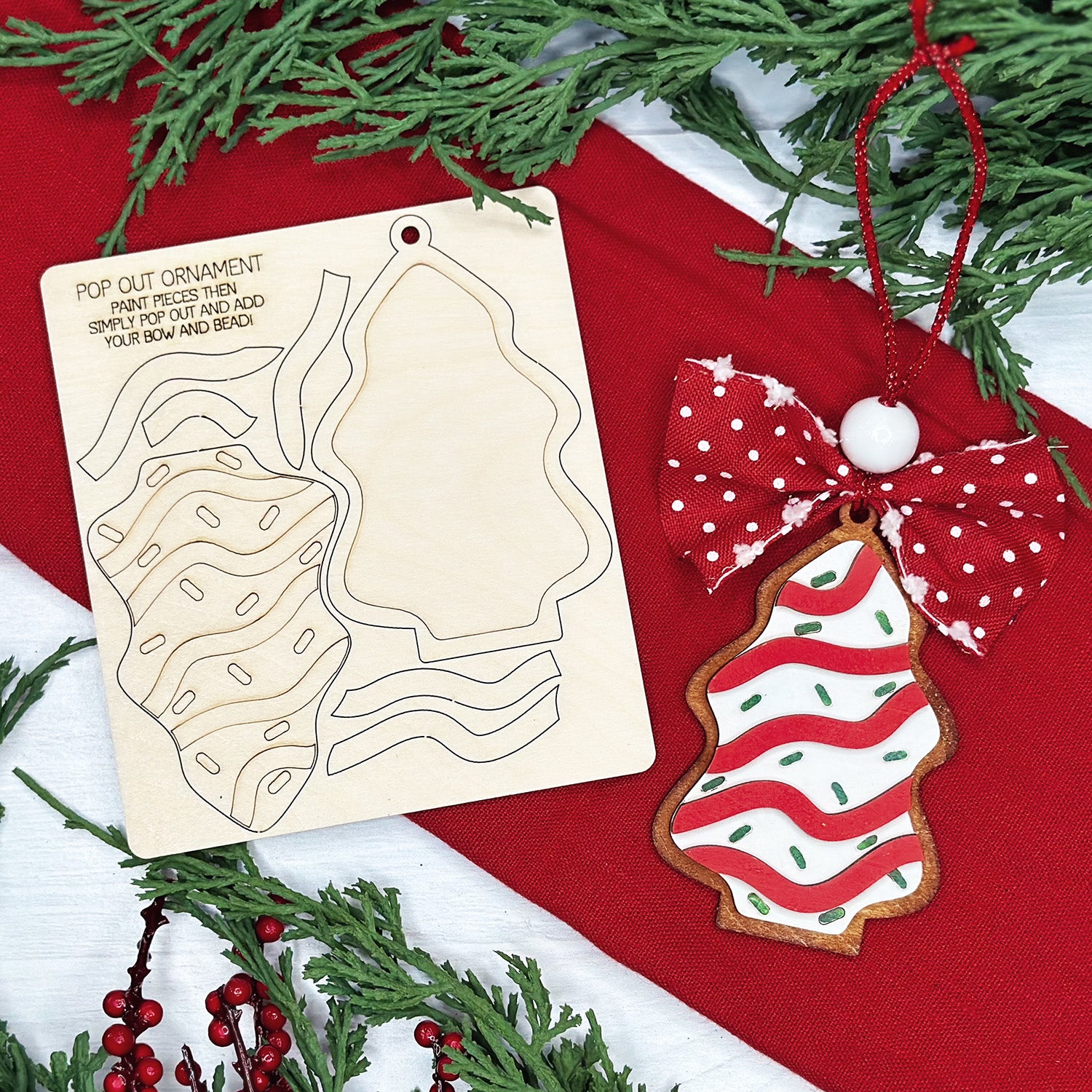 Christmas Tree Cookie Pop-Out Ornament For Sale