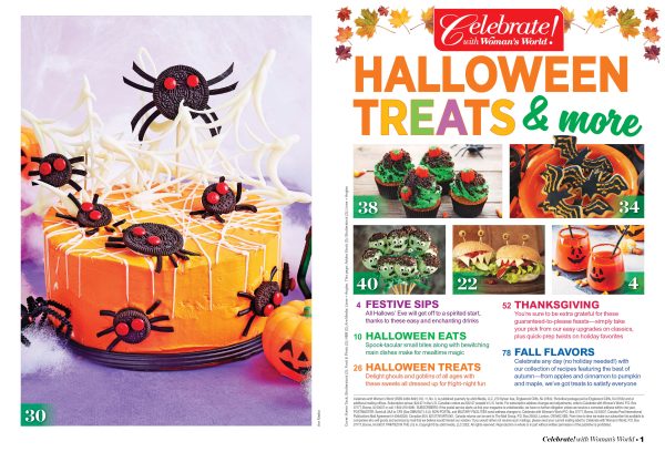 Celebrate with Woman s World - Halloween Treats: 109 Recipes, Cocktails, Snacks, Dinner, Cakes, Minis, Cupcakes, + Delicious Thanksgiving Ideas Online now - Image 2