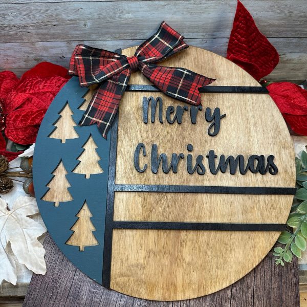 Merry Christmas  Christmas Tree Door Sign Online