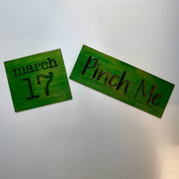 St. Patrick’s Day Pinch Me & March 17 Tiered Tray Signs (Set of 2) Online - Image 2