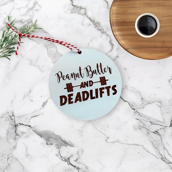 Peanut Butter and Deadlift Workout Weight Lifting Ornament Fashion - Image 4