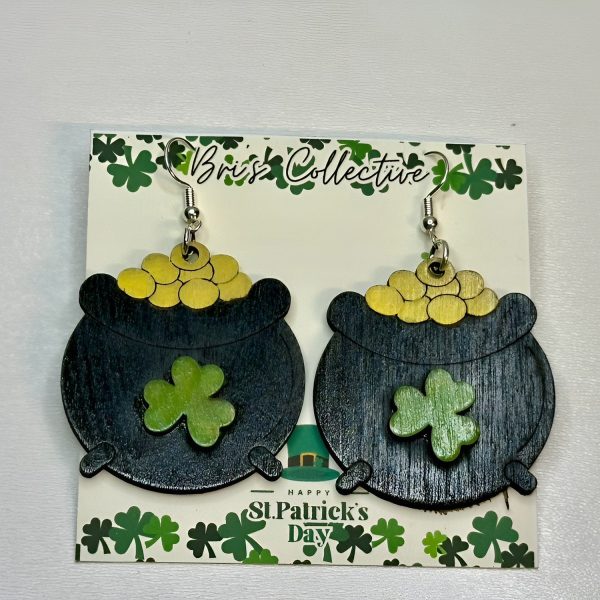 St. Patrick’s Day Pot of Gold Earrings Online - Image 3