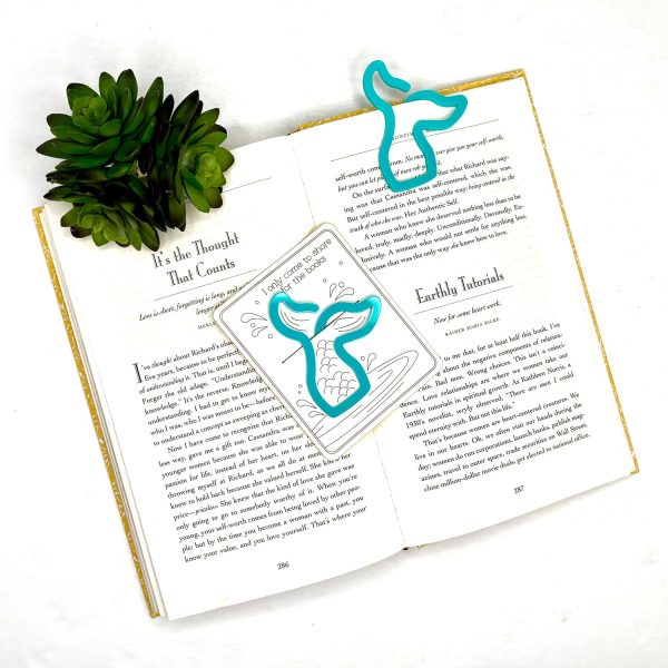 Mermaid Tail Shaped Bookmark with Card Backer - Paperclip - Snack Bag Closure Cheap