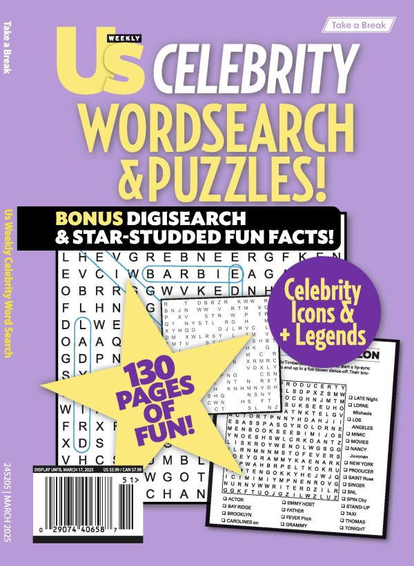 Take a Break - Us Weekly Superstar Word Search 24.12.13: 130 Easy To Read Pages Of Fun, Celebrities, Icons & Legends, Bonus DigiSearch, Star Studded Fun Facts & More! Supply