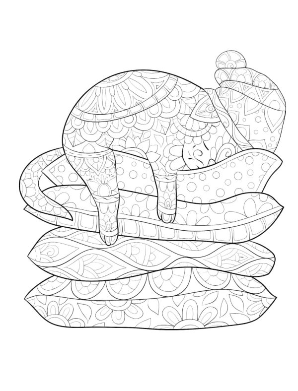 Coloring Cats - Adult Coloring Book: Volume 9, Contains 47 Pawesome Prints Ready to Frame For Cheap - Image 2