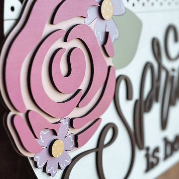 Spring Is Here Floral Door Hanger Sale - Image 4