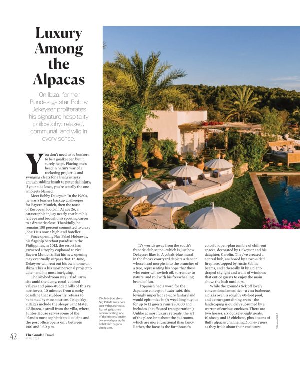 Robb Report - The Design Issue April 2024: Fresh Ideas Powering The Worlds Of Yachts, Cars, Homes & Style, The History Of Luxury In 50 Objects, Italian Gothic, In The Studio With Marc Quinn & More! Sale - Image 5