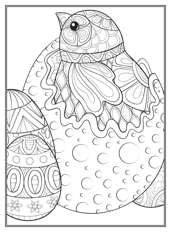 Easter Coloring - 32 Festive Designs, Easter Bunny, Eggs, Basket, Puns, Jokes, Riddles, Adult Coloring Book, Boost Creativity, De-Stress, Unwind, Relax, Celebrate, Draw, Enhance Mood & Create Art! Online - Image 3