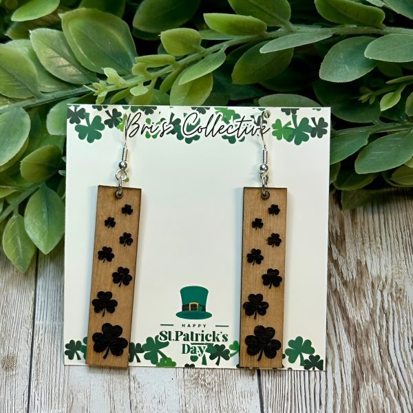 St. Patrick’s Day Floating Shamrock Earrings Hot on Sale
