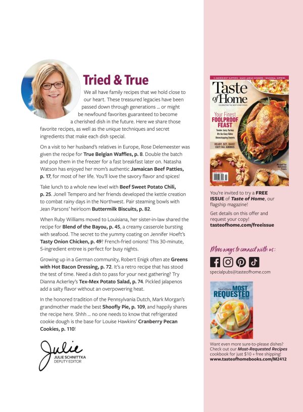 Taste of Home - Top-Secret Family Recipes: 112 Timeless Favorites Every Cook Needs, Easy Entrees, Most-Loved Retro Dishes, Handy Kitchen Hacks, Grandma s Chicken Dinner, Cheeseburger Soup & More! Fashion - Image 3