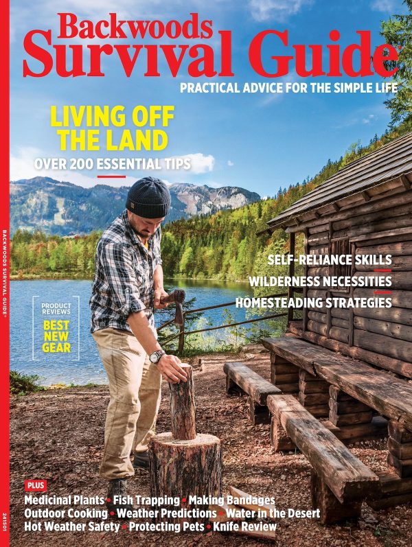 Backwoods Survival Guide - Living Off The Land No. 27: 200+ Essential Tips, Making Bandages, Medicinal Plants, Fish Trapping, Outdoor Cooking, Weather Predictions, Protecting Pets, Knife & Gear Review Discount