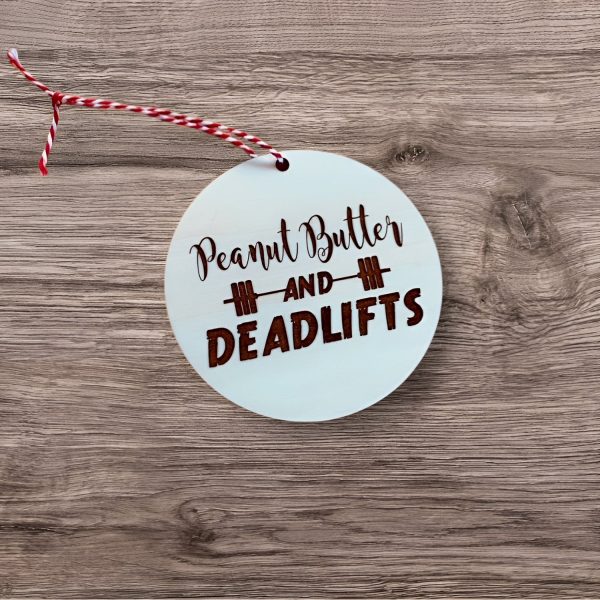 Peanut Butter and Deadlift Workout Weight Lifting Ornament Fashion - Image 3