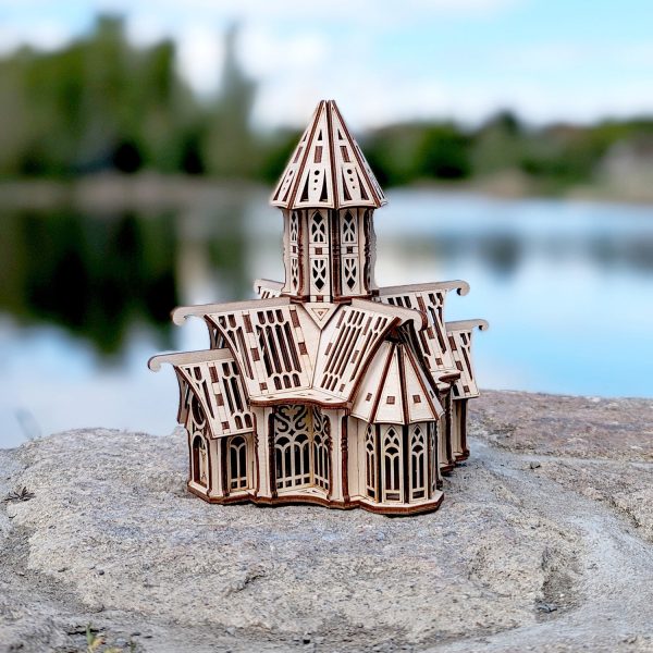 Gothic Castle with a Tower and Stained Glass Windows Fashion - Image 2