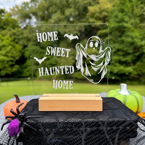 Home Sweet Haunted Home Halloween LED Nightlight Insert For Cheap - Image 3
