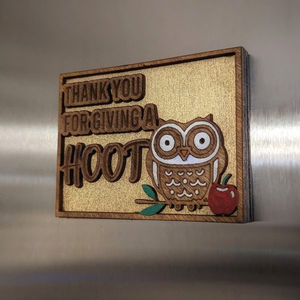 Owl-Themed Back To School Teacher Gift Card Holder with Functional Magnet Option For Cheap - Image 2