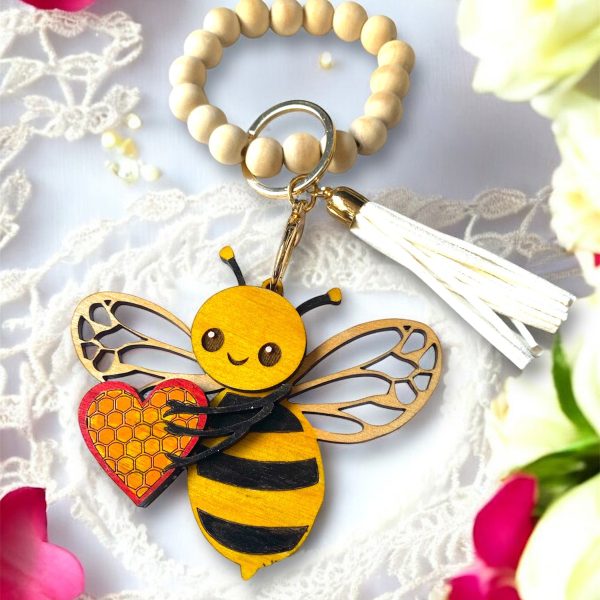 Bee Kind Layered Keychain Online Sale