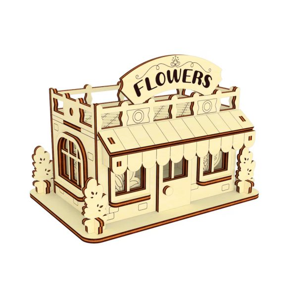 Miniature Flower Store with Hanging Holes and Tiny Plants Online Hot Sale