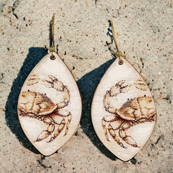 Crab Summer Beach Dangle Earrings For Discount - Image 3