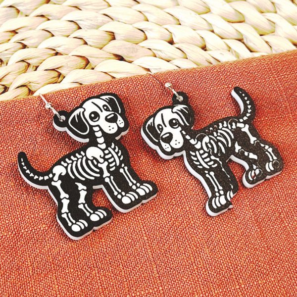 Great Dane Dog Halloween Skeleton Earring Fashion - Image 2