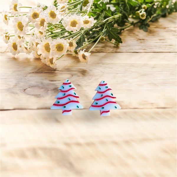 Christmas Tree Stud Earrings Fashion