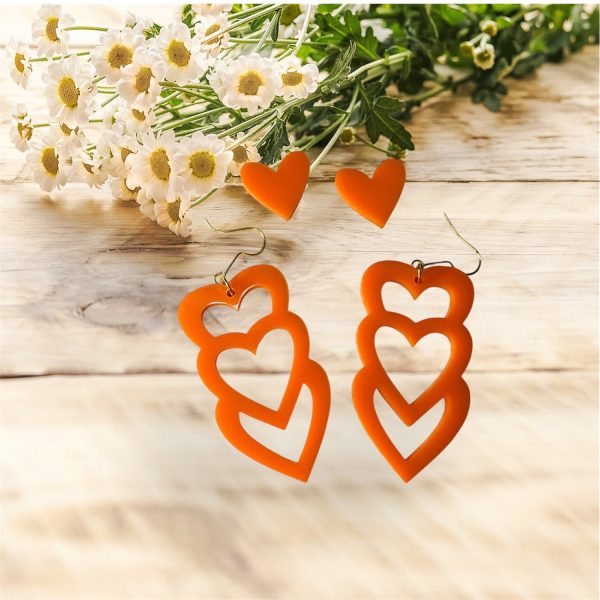 Valentine s Day Heart Dangle Earrings Online now