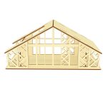 Patterned Dollhouse with Large Windows and Open Side Online now - Image 2