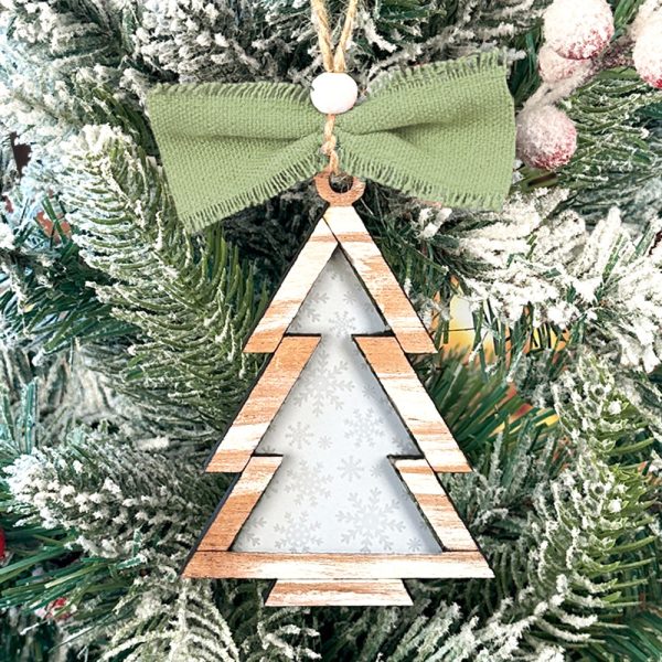Rustic Farmhouse Christmas Tree Ornament on Sale