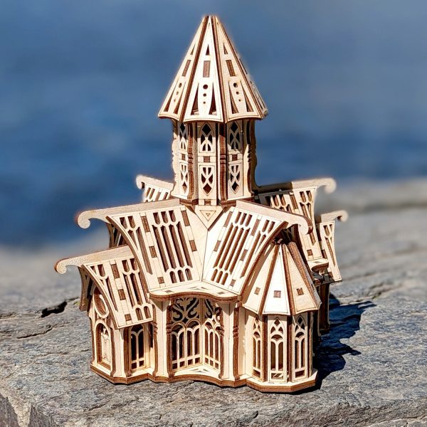 Gothic Castle with a Tower and Stained Glass Windows Fashion - Image 4