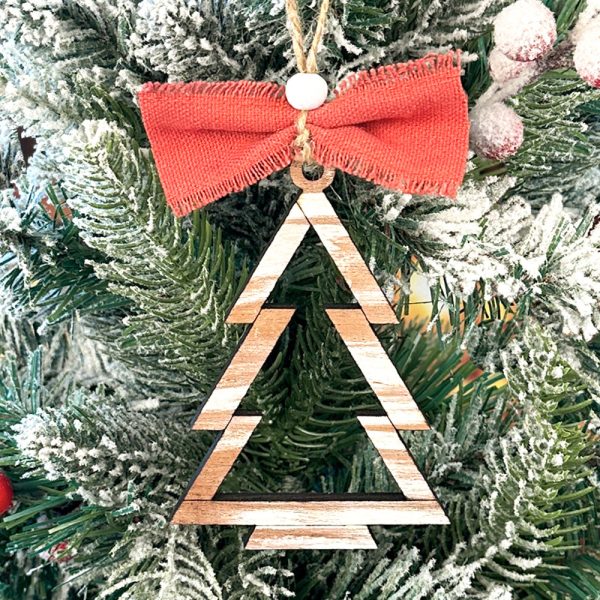 Rustic Farmhouse Christmas Tree Ornament on Sale - Image 2