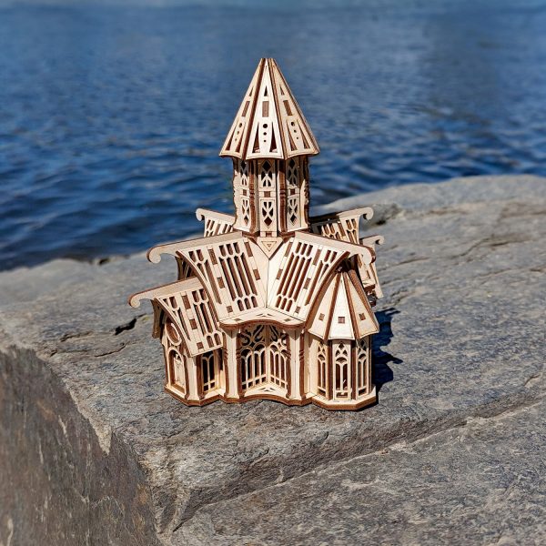 Gothic Castle with a Tower and Stained Glass Windows Fashion - Image 3