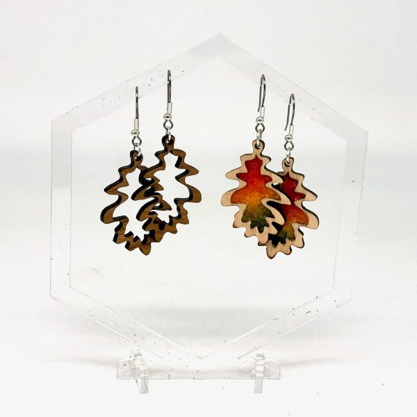 Artsy Oak Leaf Earrings Online now
