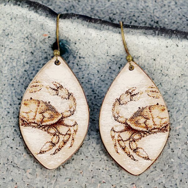Crab Summer Beach Dangle Earrings For Discount - Image 2