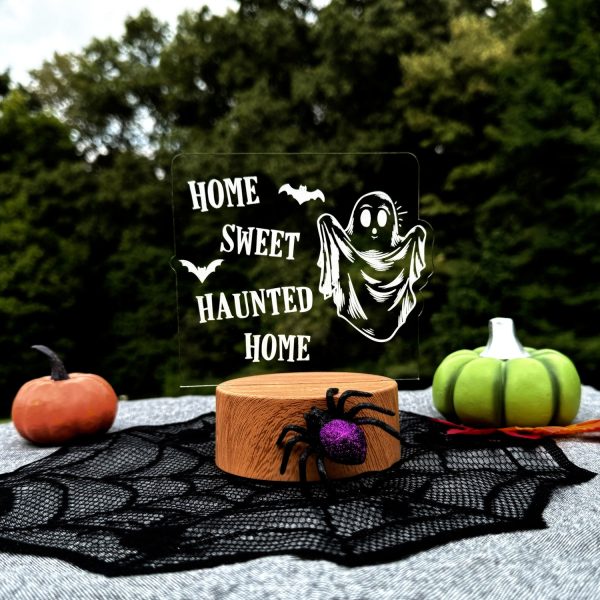 Home Sweet Haunted Home Halloween LED Nightlight Insert For Cheap - Image 2