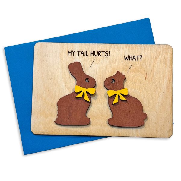 Chocolate Easter Bunnies Funny Card Fashion