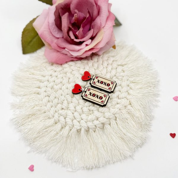 Customizable Valentine s Day Ticket Earrings (Set of 3) Cheap