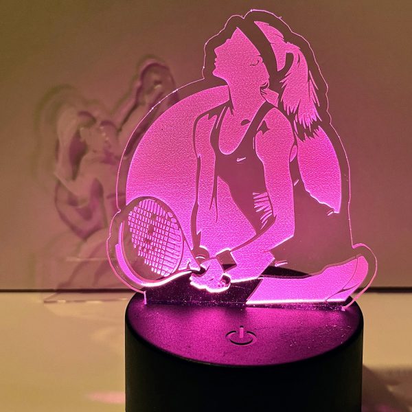 Tennis LED Nightlight Insert - Female Tennis Player on Sale