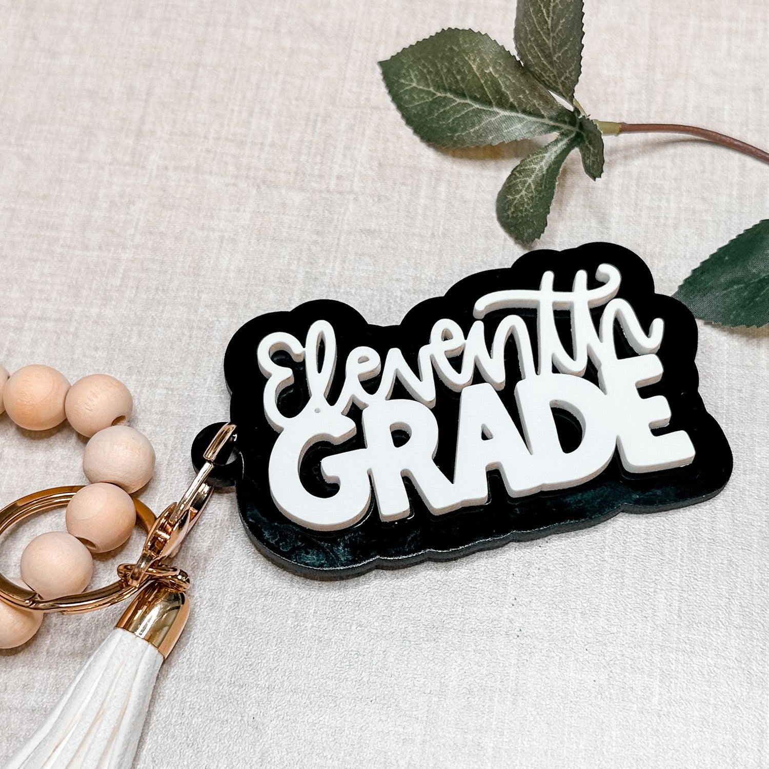 Eleventh Grade Layered Keychain or Bag Tag | Junior Year Cheap