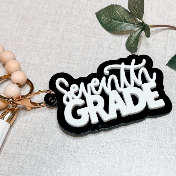 Seventh Grade Layered Keychain or Bag Tag Online Sale